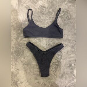 Tj Swim Bikini set Crinkle Fabric Slate